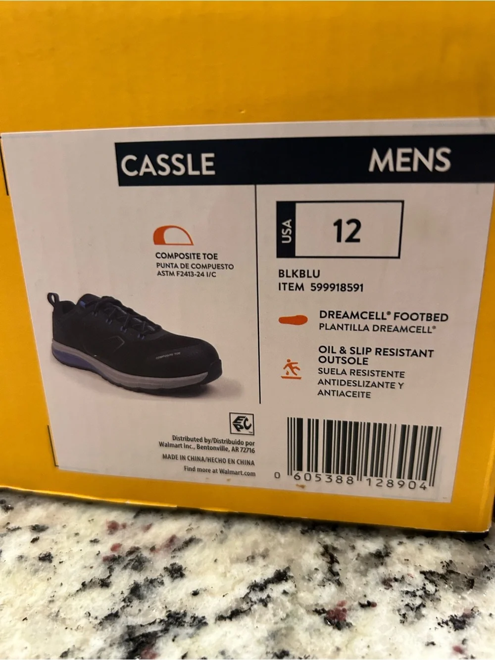 Herman Survivors Cassle Men’s Comp Toe Safety Sneaker Slip Resist 12 Work